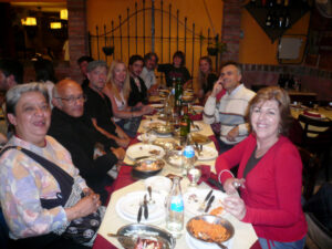 Maurizio Governatori - Cena con vari artisti e con il musicista Mario Corradini - Mar del Plata, 2009