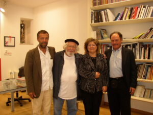 Maurizio Governatori con Ernesto Cardenal, Daniela Marcheschi e Lovo